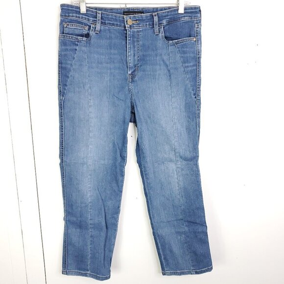 Sanctuary Denim Jeans Womens Size 31 Modern Straight Crop Medium Wash Cropped - Picture 1 of 11